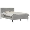 vidaXL Gultas rāmis ar matraci Gai&scaron;i pelēks 140 x 190 cm Samts