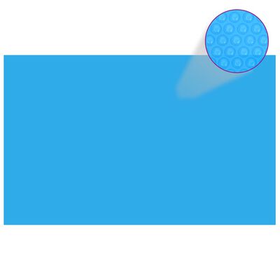 vidaXL baseina pārklājs, 800x500 cm, četrstūra, PE, zils