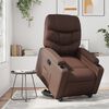vidaXL atpūtas krēsls, paceļams, atgāžams, brūna mākslīgā āda