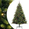 vidaXL Mākslīgais Saliekamais Ziemassvētku Koks 300 LED Zaļa 210 cm