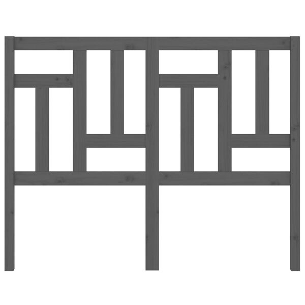 vidaXL gultas galvgalis, pelēks, 205,5x4x100 cm, priedes masīvkoks