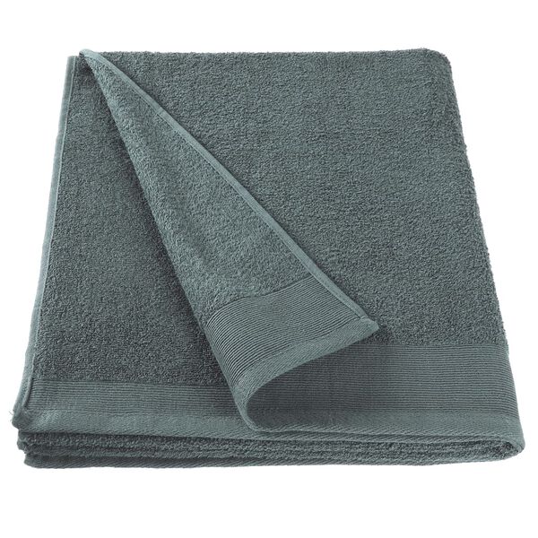 vidaXL dušas dvieļi, 5 gab., kokvilna, 70x140 cm, 450 gsm, zaļi