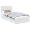 vidaXL Glabā&scaron;anas gulta Regulējams Balts 90 x 190 cm Inženierijas koks
