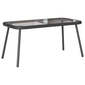 vidaXL Kafijas galdiņ&scaron; Melna 90 x 45 x 43 cm poliratāns
