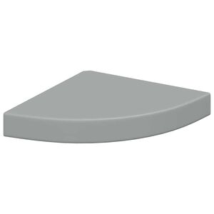vidaXL stūra sienas plaukts, pelēks, 25x25x3,8 cm, MDF