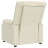 vidaXL elektrisks masāžas krēsls, krēmkrāsas mākslīgā āda