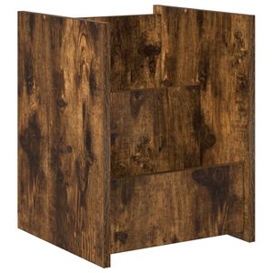 vidaXL Žurnālu statīvs Dūmaka ozols 35 x 35 x 45 cm Inženierijas koks