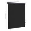 vidaXL āra ruļļu žalūzija, 140x250 cm, antracītpelēka