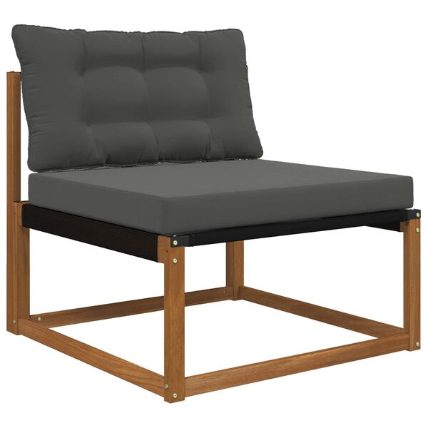 vidaXL Āra dīvāna spilvens 2 pcs Antracīts Poliesters