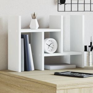 vidaXL rakstāmgalda organizators, balts, 34,5x15,5x35,5 cm, koks