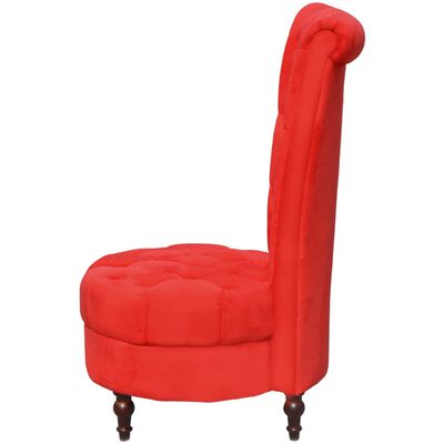 vidaXL atpūtas krēsls ar augstu atzveltni, sarkans audums
