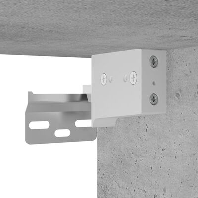 vidaXL sienas naktsskapītis ar LED, betona pelēki
