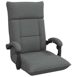 vidaXL Grīdas krēsls Tum&scaron;i pelēks 66 x 66 x 80 cm audums