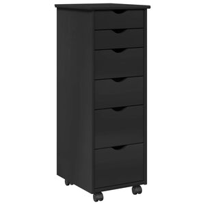 vidaXL Rito&scaron;ais skapis 34 x 39 x 93,5 cm Cieta priede Melna