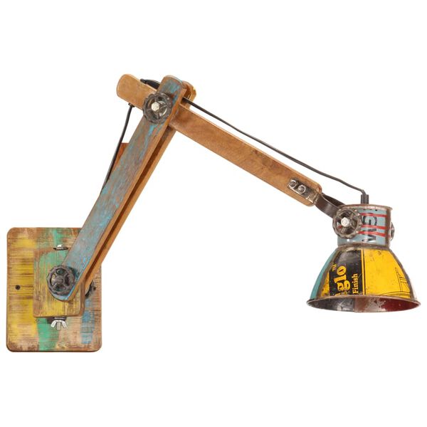 vidaXL sienas lampa, industriāls stils, krāsaina, apaļa, E27