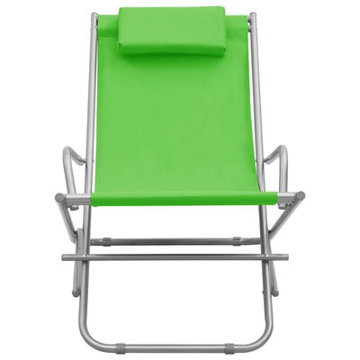 vidaXL atpūtas krēsli, 2 gab., zaļi, tērauds