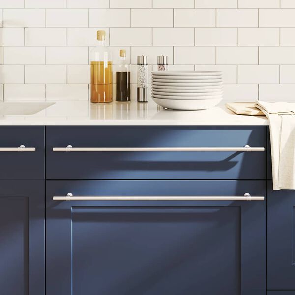 vidaXL skapja rokturi, 5 gab., sudraba, 480 mm, nerūsējo&scaron;ais tērauds