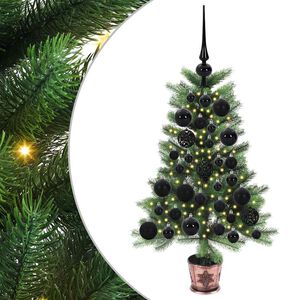 vidaXL Ziemassvētku eglīte su 150 LED ar statīvu Zaļa 65 cm PE