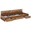 vidaXL Gultas rāmis ar durvīm Vecs koks 90 x 200 cm Inženierijas koks