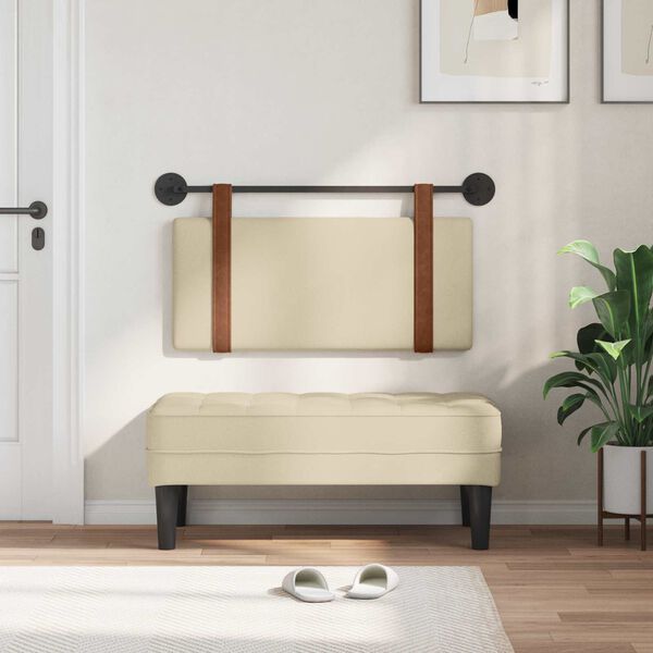 vidaXL Karājo&scaron;s galvgalis Krēmkrāsa 100 x 55 x 5 cm Antīks PU