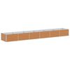 vidaXL Augstā puķu kaste Gai&scaron;i brūns 480 x 80 x 45 cm Cinkota tērauda