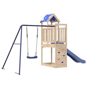 vidaXL āra rotaļu laukums, priedes masīvkoks