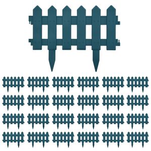 vidaXL zāliena apmales, 25 gab., zaļas, 10 m, PP