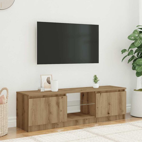 vidaXL TV skapītis ar LED lampiņām, 120x30x36 cm, inženierijas koks