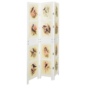 vidaXL Romdivider Paneļa Balts 106 x 165 cm MDF