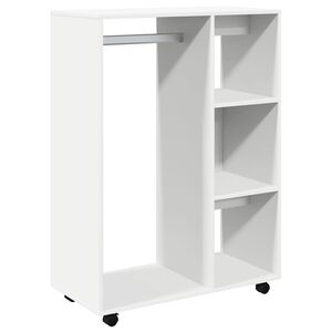 vidaXL drēbju plaukts, balts, 80x40x110 cm, inženierijas koks