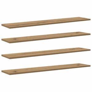 vidaXL Grāmatplaukta Paneļa 3 līmeņi 4 gab. 100 x 20 x 1,5 cm Brūna