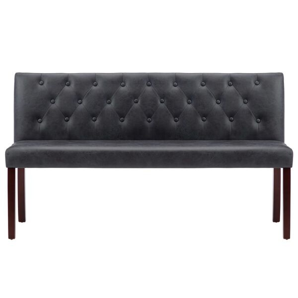 vidaXL sols, 148,5 cm, pelēka mākslīgā zam&scaron;āda