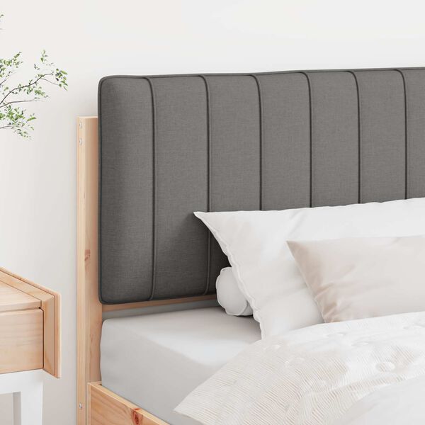 vidaXL Mīkstināts gultas galvgalis Brūna un gai&scaron;i pelēka 100 cm