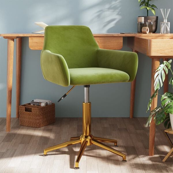 vidaXL grozāms virtuves krēsls, gai&scaron;i zaļ&scaron; samts