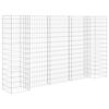vidaXL H-formas gabions, tērauda stieple, 260x40x150 cm