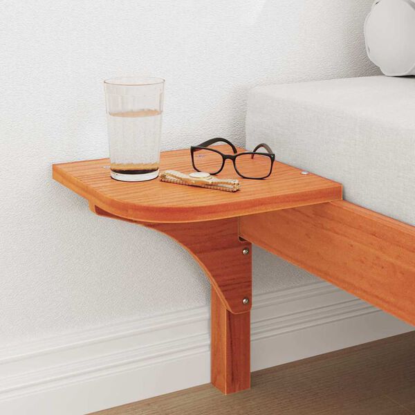 vidaXL Gultas rāmis Vaks brūns 75 x 190 cm Ciets priedes koks