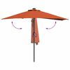vidaXL Dārza parasols Sarkanbrūns 294 x 150 x 224 cm audums