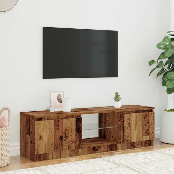 vidaXL TV skapītis ar LED lampiņām, 140x40x36 cm, inženierijas koks