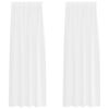 vidaXL Voile aizkaris ar aizkariem 2 pcs Balts 225 x 140 cm Poliesters