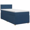 vidaXL Kontinentālā gulta ar matraci Zila 100 x 200 cm Audums