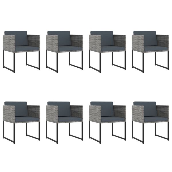 vidaXL 13-daļīgs dārza mēbeļu komplekts ar matračiem, PE rotangpalma