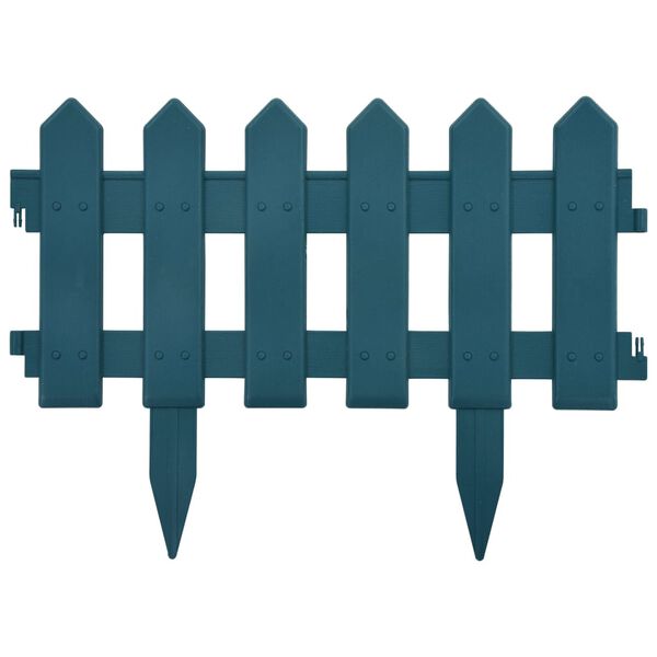 vidaXL zāliena apmales, 25 gab., zaļas, 10 m, PP