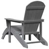 vidaXL Adirondack krēsls Gai&scaron;i pelēks 82 x 74 x 92 cm HDPE