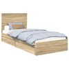 vidaXL Glabā&scaron;anas gulta Sonoma ozols 90 x 200 cm Inženierijas koks