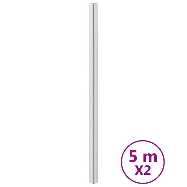 vidaXL mēbeļu līmplēves, pašlīmējoša, sudrabaina, 90x500 cm, PET