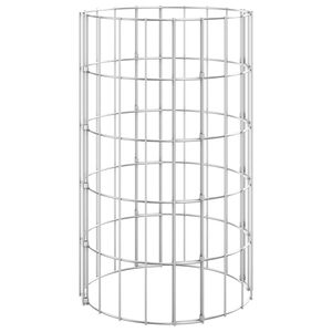 vidaXL gabions, stabs, apaļ&scaron;, cinkots tērauds, &Oslash;30x50 cm