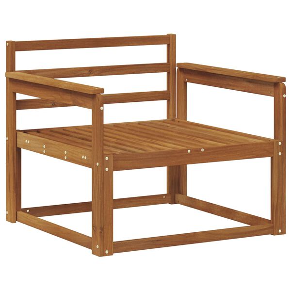 vidaXL Āra vidējā dīvāns Cietā akācijas koks Dabiska