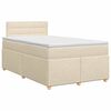 vidaXL Kontinentālā gulta ar matraci Krēmkrāsa 120 x 190 cm Audums