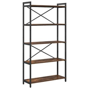 vidaXL Grāmatu plaukts 80 x 30 x 155 cm Inženierijas koks Dūmaka ozols