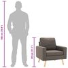 vidaXL atpūtas krēsls, pelēkbrūns audums